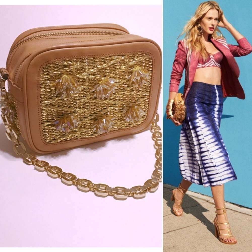 Tory Burch Bruno Beaded Embellished Camera Bag